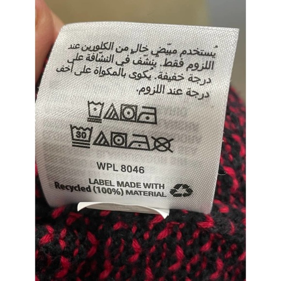 Karen Scott Women's Pullover Sweater Red Black V-Neckline S - Picture 8 of 8